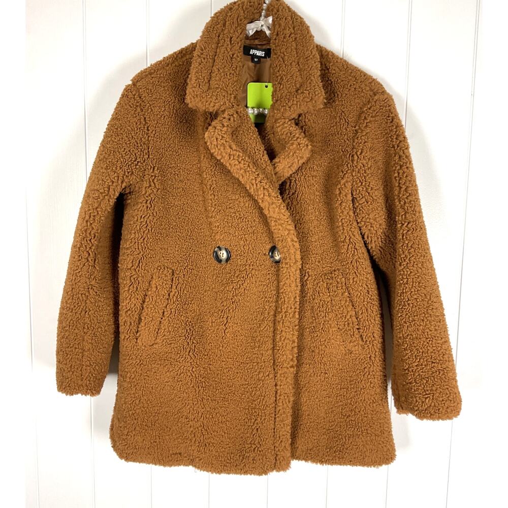 Apparis Kids Anouch Sherpa Teddy‎ Coat in Camel Size 16 NWT